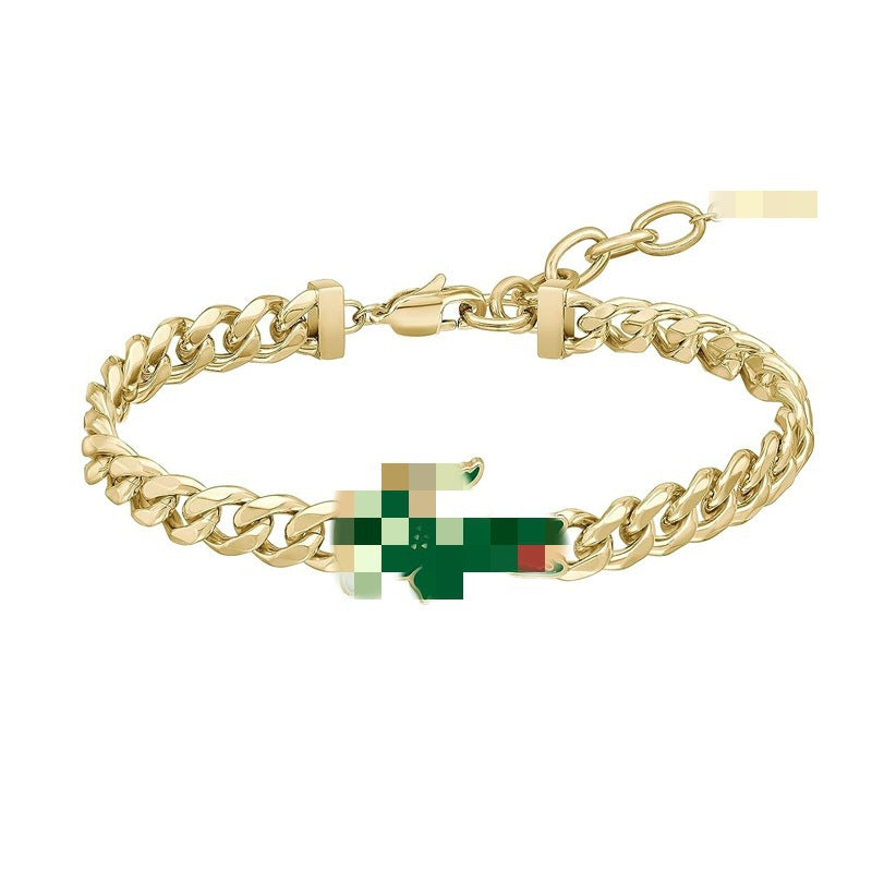 Adjustable Titanium Steel Crocodile Bracelet