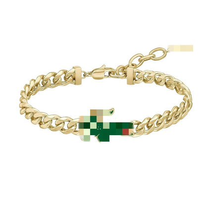 Adjustable Titanium Steel Crocodile Bracelet