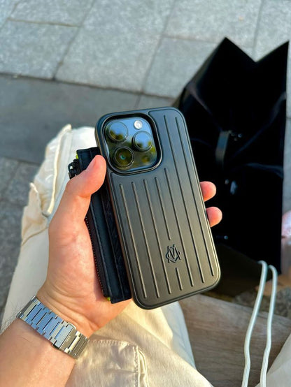 Suitcase-Inspired Ribbed Phone Case