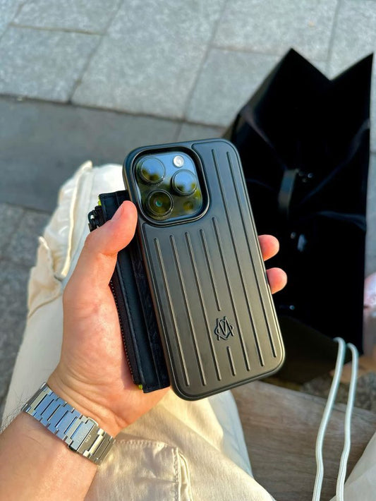 Suitcase-Inspired Ribbed Phone Case