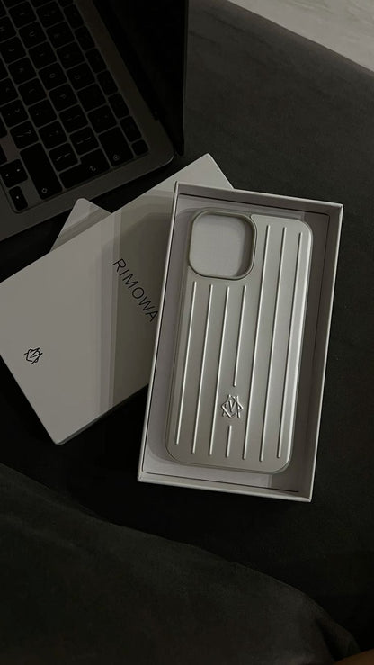 Suitcase-Inspired Ribbed Phone Case