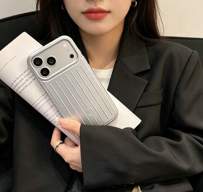 Suitcase-Inspired Ribbed Phone Case